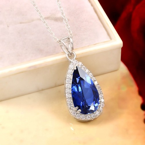 Pendentif saphir bleu - saphir,