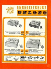 GELOSO / MAGNETOPHONE  / DEPLIANT GAMME 1966  ?