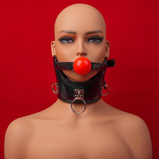 Sexy Collier Boule Gag Bouche Bâillon Boule Bodage Rouge Fétichisme Esclave BDSM
