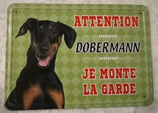 Plaque attention DOBERMANN  Je