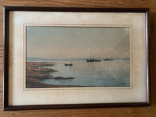 Aquarelle MARINE rehaussée de