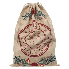 HOTTE PÈRE NOËL DÉCO POINSETTIA 50X70CM BEIGE