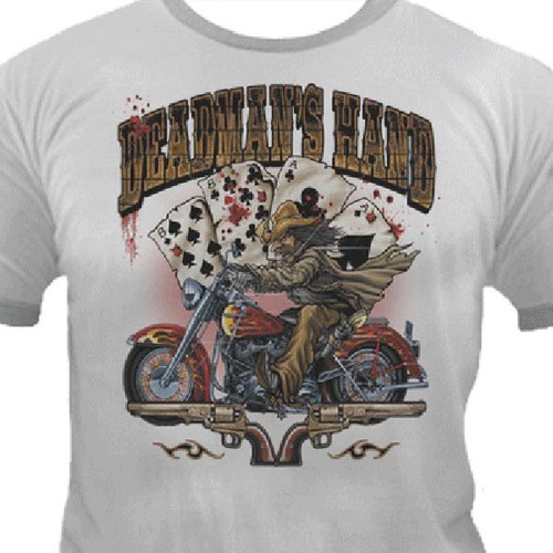 Deadman hand biker shirt - biker,