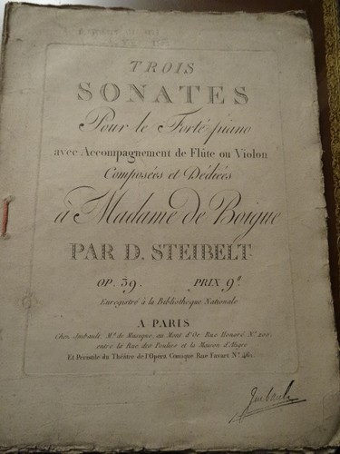 Steibelt trois sonates - steibelt, le
