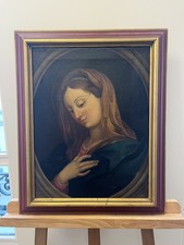 Vierge huile sur toile XVIIIe