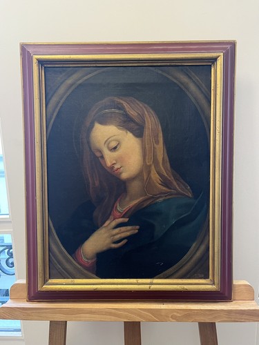 Vierge huile sur toile xviiie - huile,