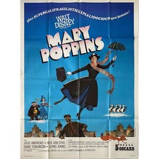 MARY POPPINS French Movie Poster  - 47x63 in. - 1964/R1970 - Julie Andrews, Disn