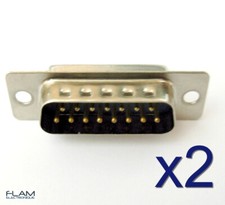 2x Connecteur à souder DB15