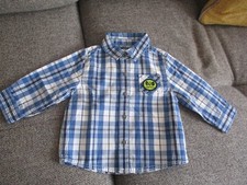 CHEMISE GARCON 6 MOIS LIBERTO A CARREAUX BLEUS MANCHES LONGUES EXCELLENT ETAT