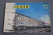 X410 POCHER Train catalogue Ho 1958 20 pages 14,7*21 cm F voiture wagon maquette