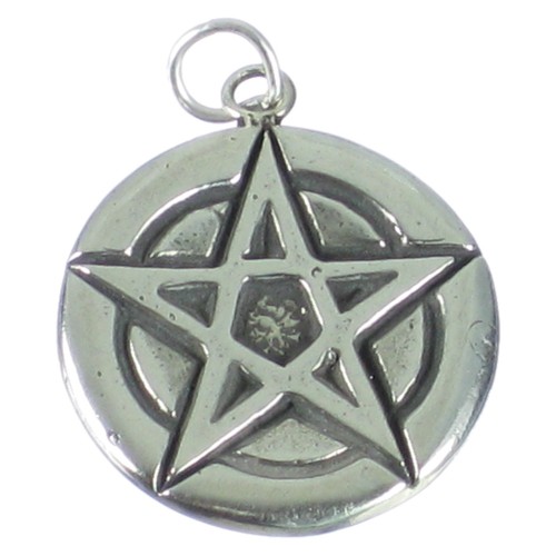 Pentacle pendentif argent - pentacle, en