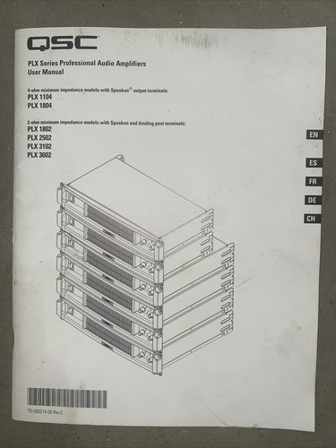 Qsc plx1104 plx 1804 1802 - 1804,