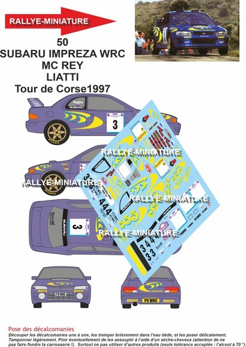 Decals ref 0050 subaru - decals, 1/43