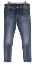 LEVI'S 519 Jeans Homme W38/L32 Extrême Skinny Fit Whiskers Faded Blue