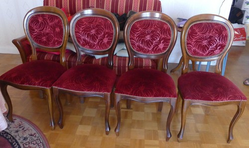 Chaises velours vintage - 4,