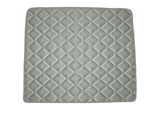 Matelassé cuir éco gris - cuir,