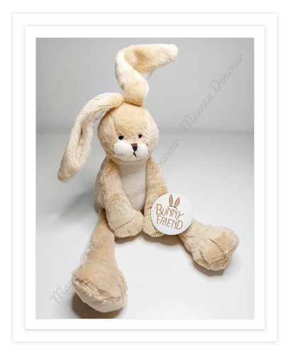 Peluche doudou lapin beige - peluche/doudou,