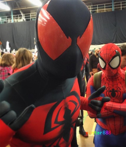 Black red spider - red, tights