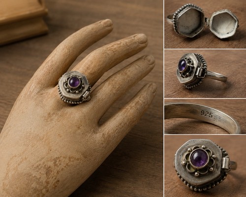 Chevalière bague poison - À,