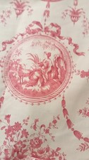 Coupon De Toile De Jouy Rose