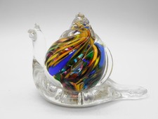 MAGNIFIQUE SULFURE PAPERWEIGHT BOULE PRESSE PAPIERS ESCARGOT EN CRISTAL