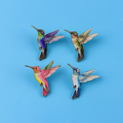 Lot broches colibri - 4,