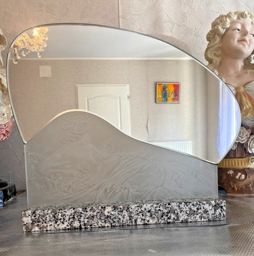 Superbe miroir table ancien - miroir, de