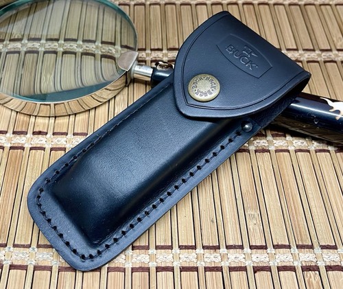Buck 110 rugged black - buck, leather