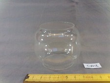 Ancien petit Verre de lampe tempête  H: 5,6 cm lampe à pétrole (CW12)