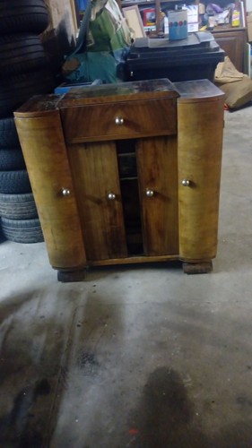 Meuble console vintage bois - meuble,