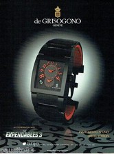 PUBLICITE ADVERTISING 106  2014  De Grisogono montre Expendables 3