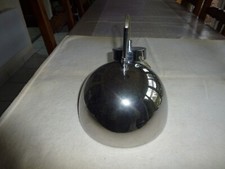 SUPERBE SUSPENSION LUSTRE FAIENCE CHROMEE