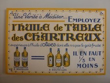 BUVARD PUBLICITAIRE  ANCIEN / HUILE DE TABLE DES CHARTREUX