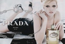 Publicité papier Parfum. Perfume ad. PRADA Infusion d'Iris 2010 double page