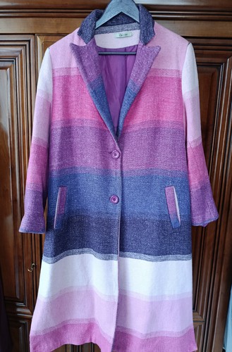 Beau manteau long - beau, multicolore