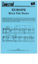 Partition  Europe  " Rock The Night "  Guitares Solfège/Tabs et Voix