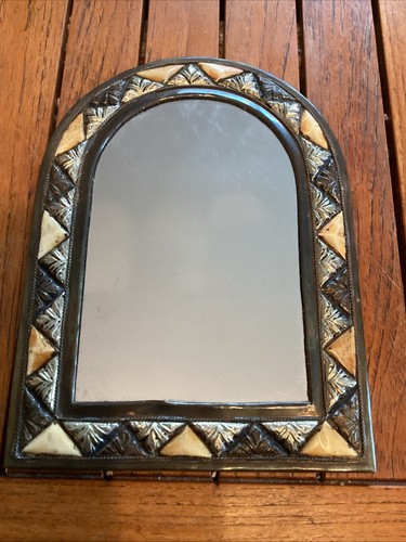 Miroir artisanal laiton nacre - miroir,