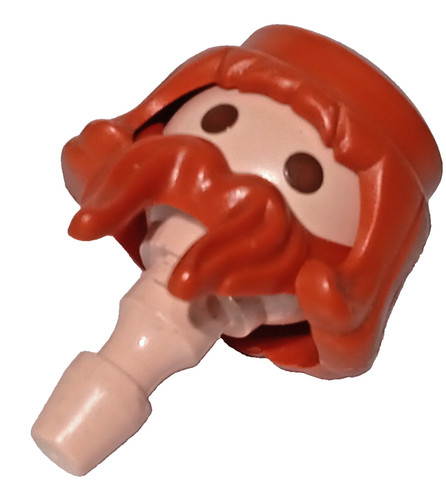 Playmobil tête barbe - barbe, rousse