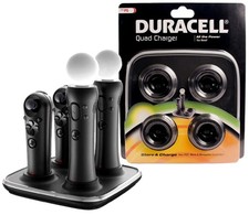 Duracell Quad Docking Chargeur Alimentation Pour PS3 PS VR Move Sub Contrôleur