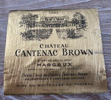 Étiquette Château Cantenac Brown 1985 - Margaux - 75 cl