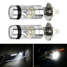 2pcs Voiture Phare H1 100W LED DRL Ampoule 12-24V 20-SMD 6000K Conduite Lampe De