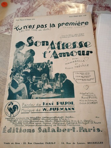 Partition pour piano - pour,