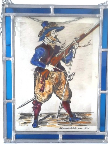 Ancien vitrail allemand - ancien,