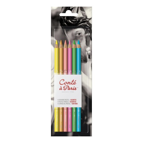 Crayons pastel assortis tons - 6,