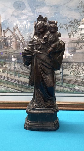 Statue bois vierge à - statue, en