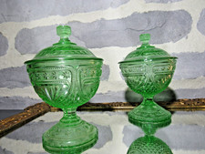 Ancienne Boite Bonbonnière Sucrier Pot verre pressé moulé Vallerythal Portieux ?