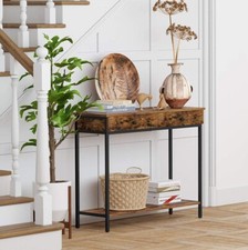 Console 02CS vintage rétro industrielle bois métal tiroir buffet table OGALBE