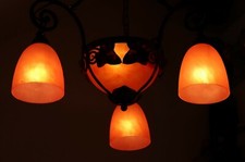 ANCIEN LUSTRE PATE DE VERRE 