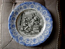 assiette ancienne parlant ST AMAND HAMAGES Les proverbes n° 11 époque année 1900