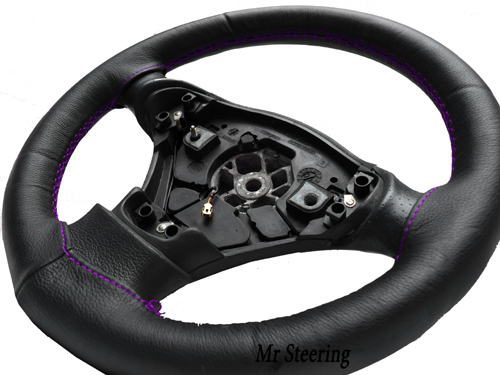 Couvre volant cuir noir - cuir,